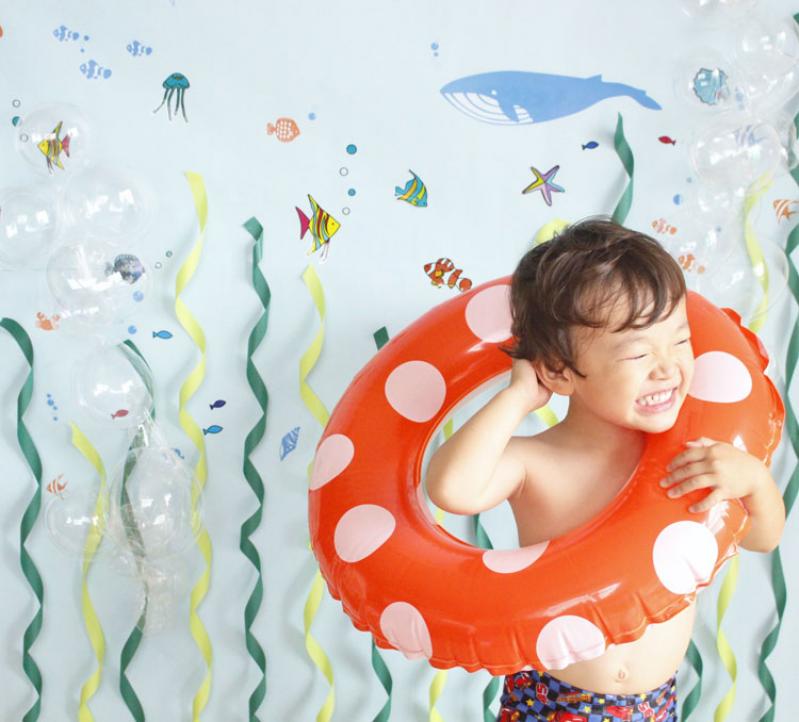 ぜ~んぶ100均!海をイメージしたフォトブースで夏をエンジョイ♪