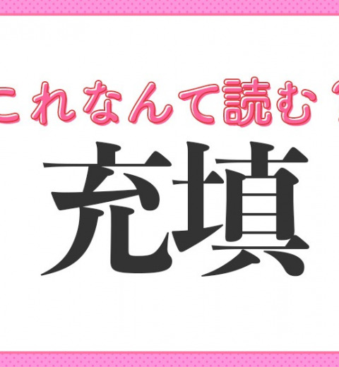 【充填】はなんて読む?「じゅうしん」ではありません!