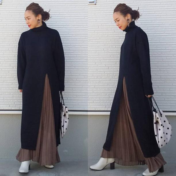 はロングニットワンピースを着こなしたもん勝ち 季節別にご紹介 Mamagirl ママガール はロングニットワンピースを着こなしたもん勝ち 季節別にご紹介 Mamagirl ママガール
