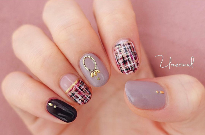 ツイードネイルで爪先に秋がきた 簡単セルフのやり方もご紹介 Mamagirl ママガール