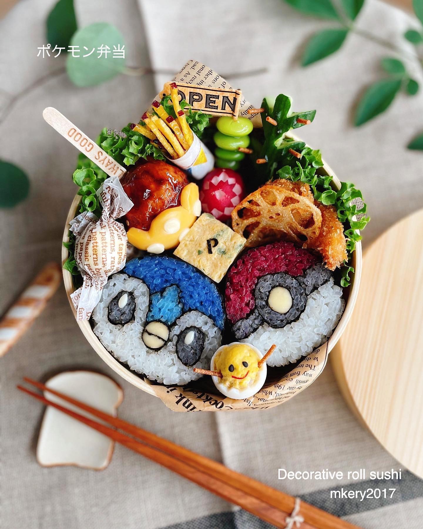 22年お花見弁当はデコ巻き寿司で アンパンマン トトロ ポケモンも Mamagirl ママガール
